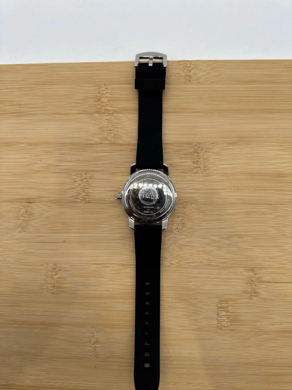 Timex Men's Dress 41mm Watch Black Silicone Black Dial Stainless Steel TW2W60600